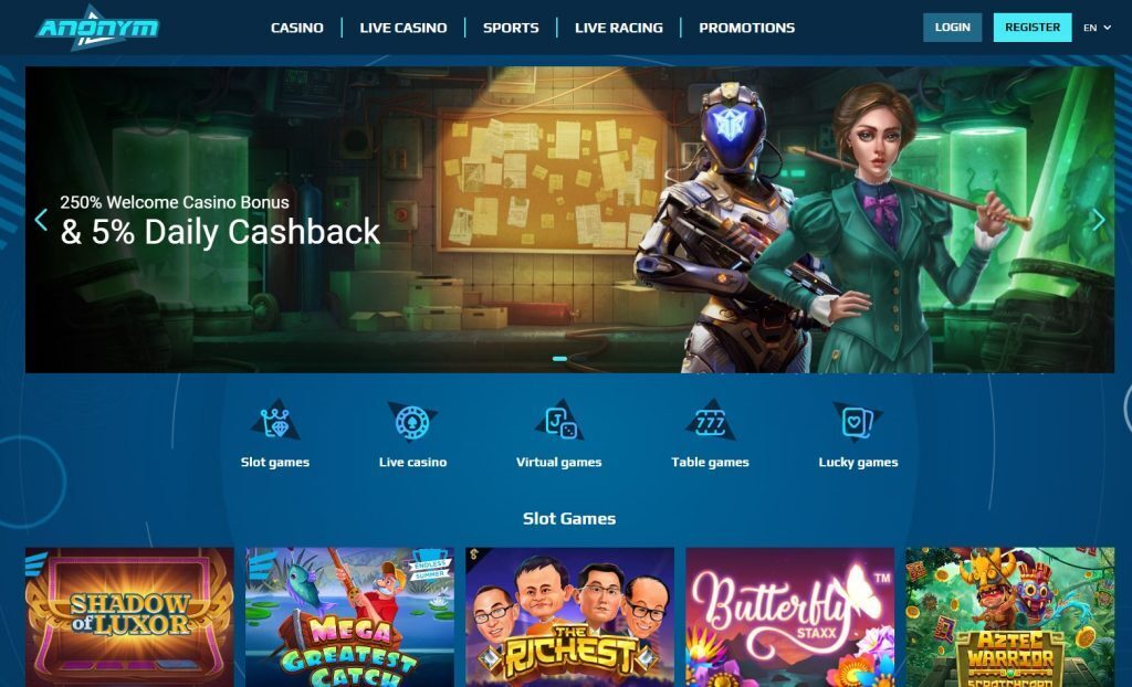 Anonym Bet Casino Desktop screenshot